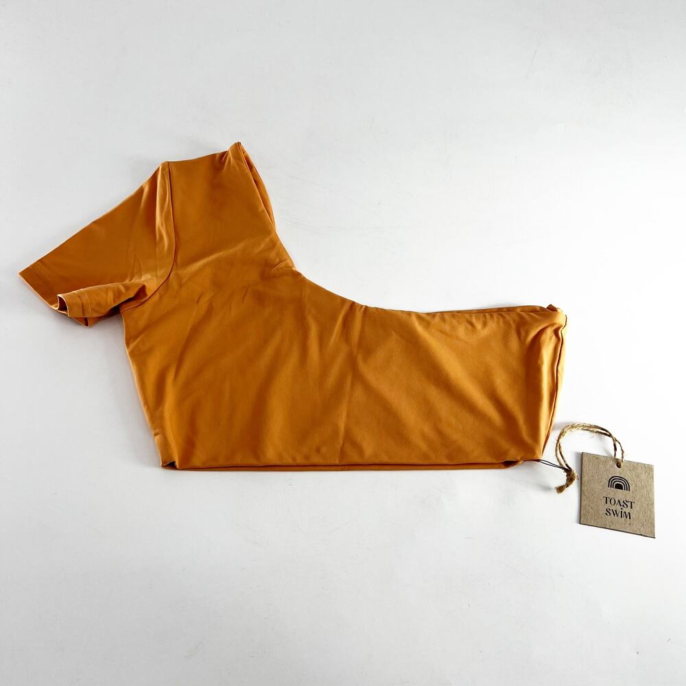 NWT Free People x Toast Swim One Shoulder Bikini Top Swimwear Size S - Picture 2 of 4